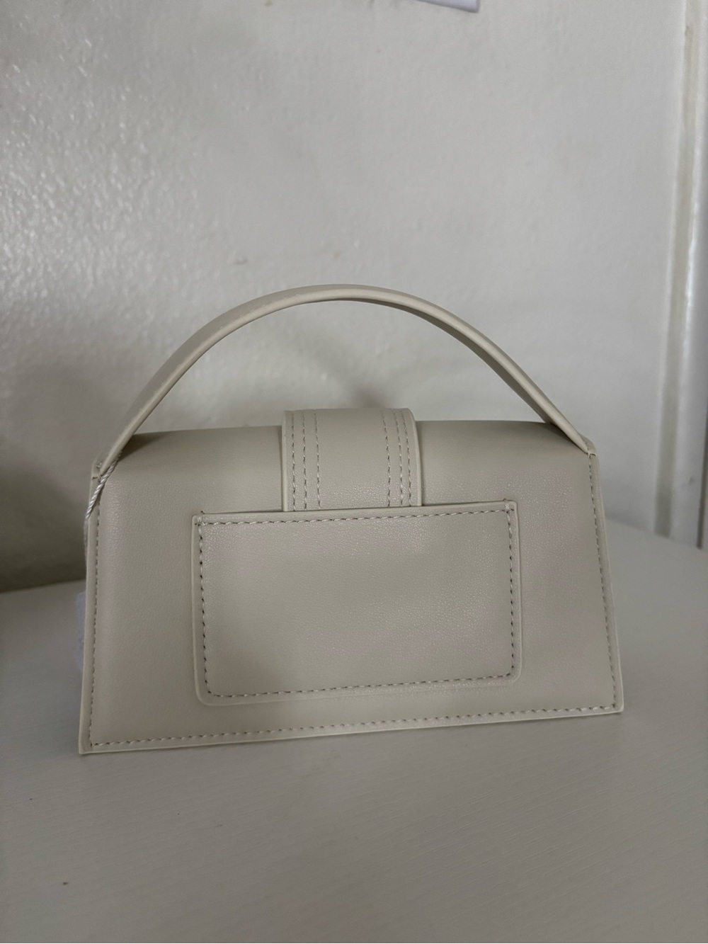 Jacquemus Cream Structured Top-Handle Mini Bag - Picture 2 of 5